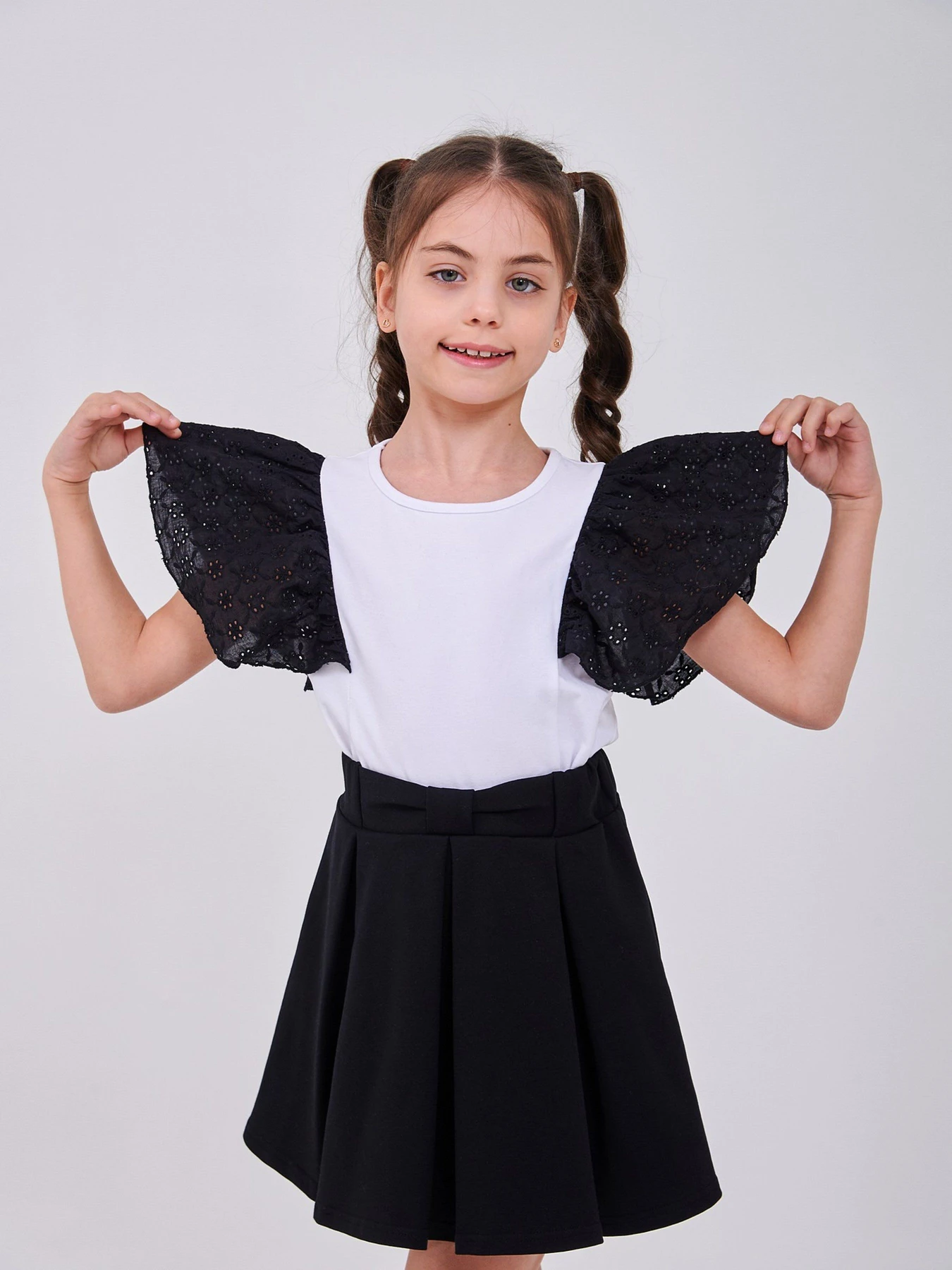 Рубашки SMIL модель smil_114042-belyj-s-cernym Фото