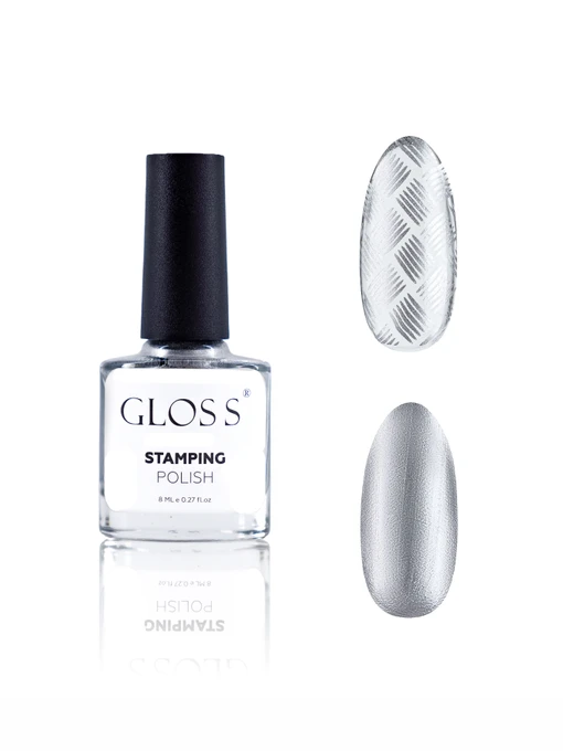 Лак для стемпінгу GLOSS Stamping polish 04, сірий перламутровий Лак для стемпінгу GLOSS COMPANY модель 4823271409701 Фото