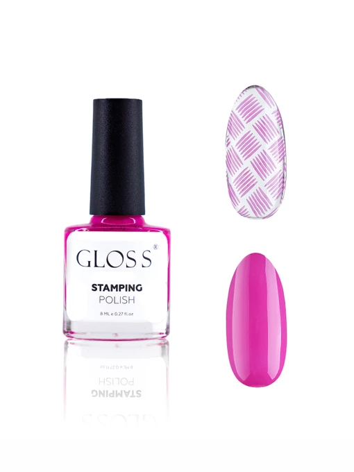 Лак для стемпінгу GLOSS Stamping polish 11, фуксія Лак для стемпінгу GLOSS COMPANY модель 4823271409770 Фото