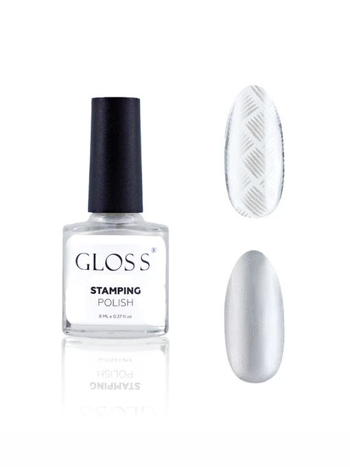 Лак для стемпінгу GLOSS Stamping polish 15, білий перламутровий Лак для стемпінгу GLOSS COMPANY модель 4823271409817 Фото