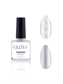 Лак для стемпінгу GLOSS Stamping polish 15, білий перламутровий Лак для стемпінгу GLOSS COMPANY модель 4823271409817 Фото
