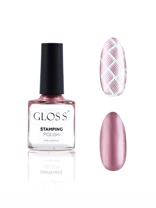 Лак для стемпінгу GLOSS Stamping polish 16, рожевий перламутровий Лак для стемпінгу GLOSS COMPANY модель 4823271409824 Фото
