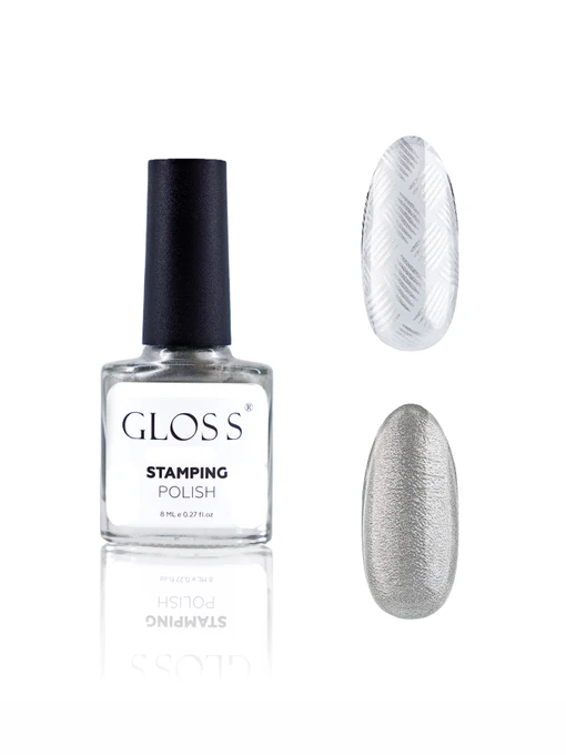 Лак для стемпінгу GLOSS Stamping polish 17, срібний перламутровий Лак для стемпінгу GLOSS COMPANY модель 4823271410417 Фото