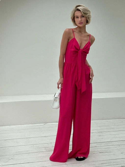 Комбинезоны Jadone Fashion модель Caroline_raspberry_jumpsuit Фото
