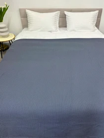 Покривало Pique бавовняне Grey в крафтовій подарунковій коробці Ecotton модель 24540 Фото