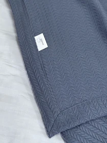 Покривало Pique бавовняне Grey в крафтовій подарунковій коробці Ecotton модель 24540 Фото