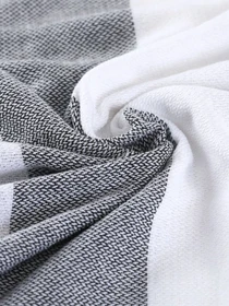 Полотенце пештемаль хлопковое для ванной, отелей, SPA, саун, бани - XХL Grey Stripes Lovely Svi модель 5032025 Фото