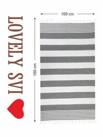Полотенце пештемаль хлопковое для ванной, отелей, SPA, саун, бани - XХL Grey Stripes Lovely Svi модель 5032025 Фото