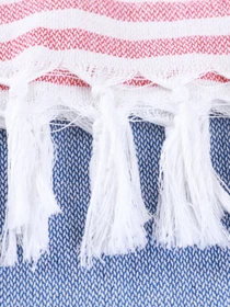 Полотенце пештемаль хлопковое для ванной, отелей, SPA, саун, бани - XХL Blue/Red Stripes Lovely Svi модель 1032025 Фото