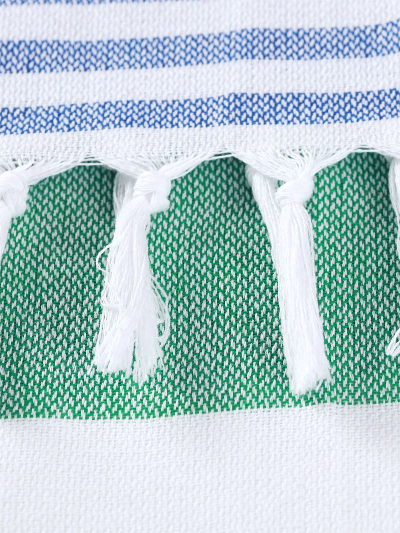 Полотенце пештемаль хлопковое для ванной, отелей, SPA, саун, бани - XХL  Green/Blue Stripes Lovely Svi  модель 6032025 Фото
