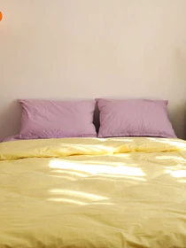 Комплект постельного белья из ткани ранфорс фиалковый+лимонный BedclozZzes модель 12123 Фото