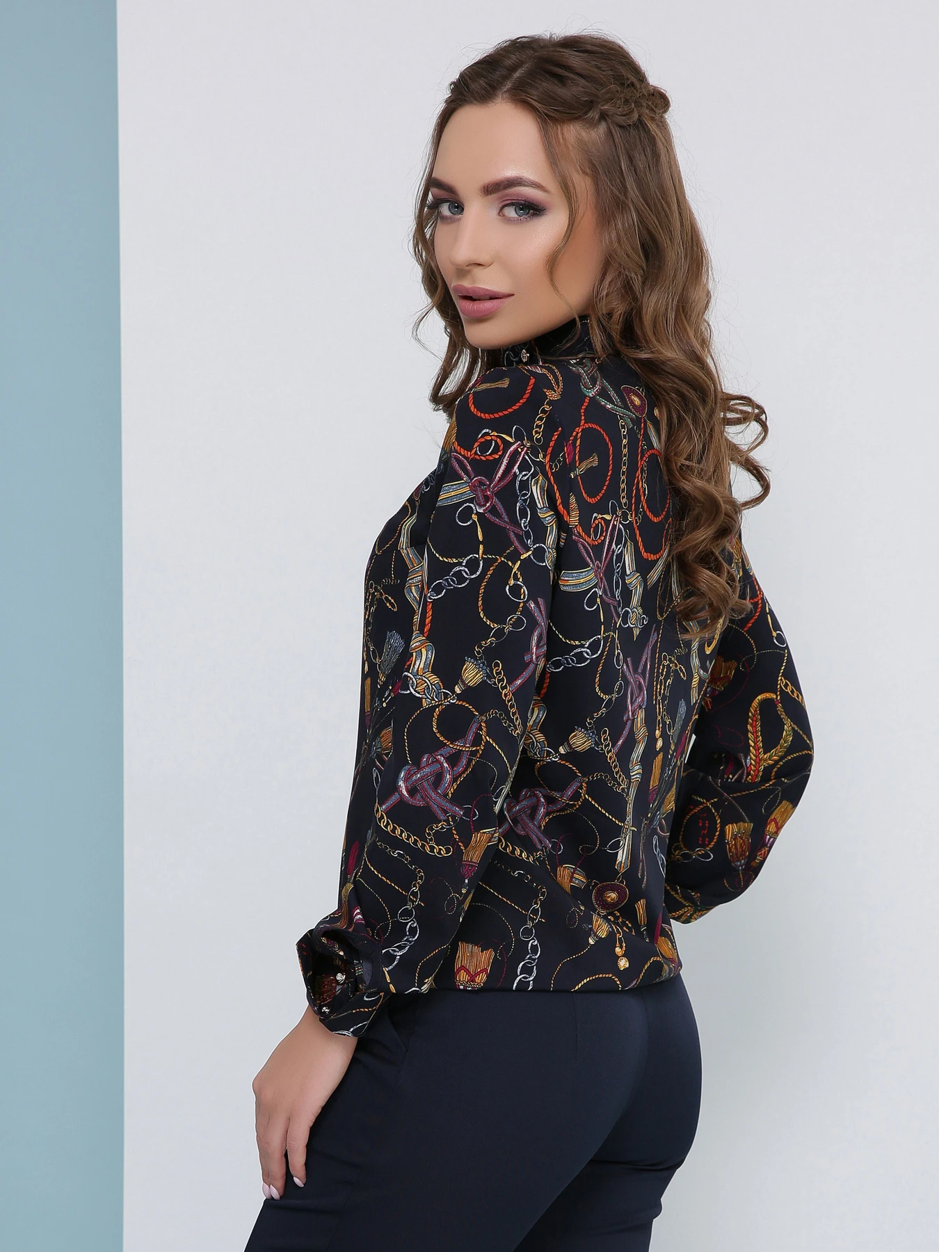 Рубашки MarSe модель marse-bluza-1824-temno-sinij Фото