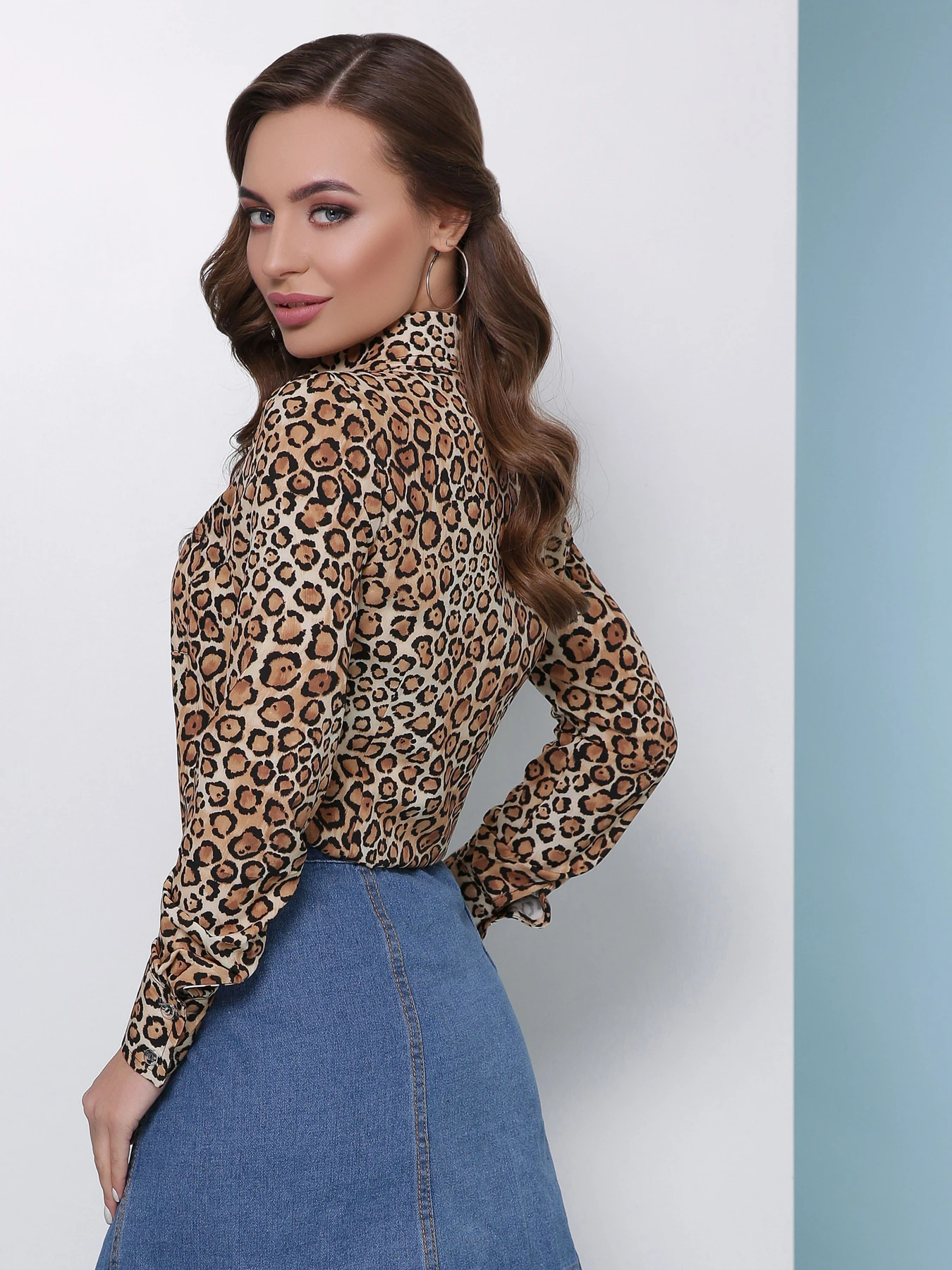 Рубашки MarSe модель marse-bluza-1810-bezhevj-leopard Фото