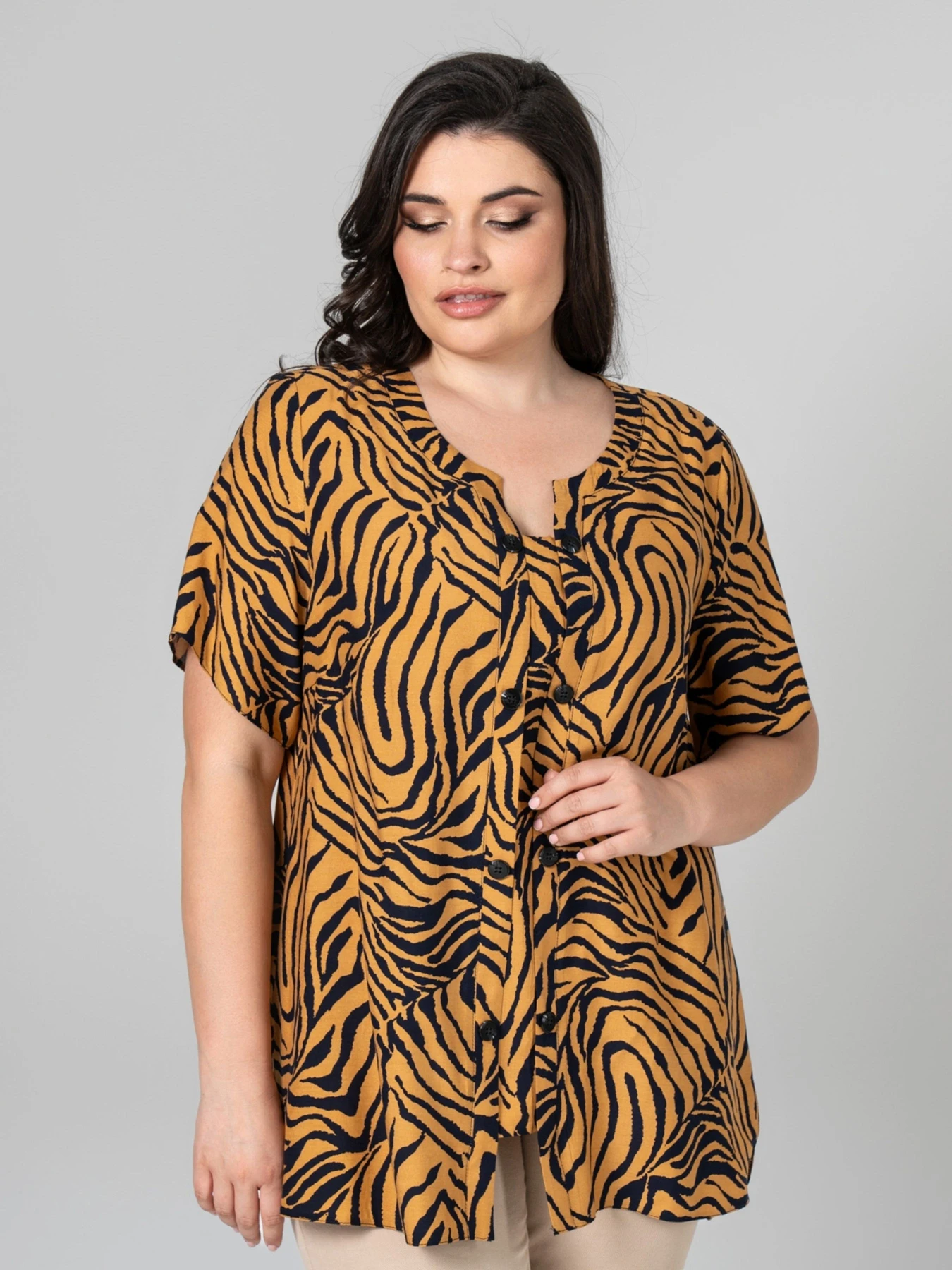 Сорочки All Posa модель ap101968p-leopard Фото