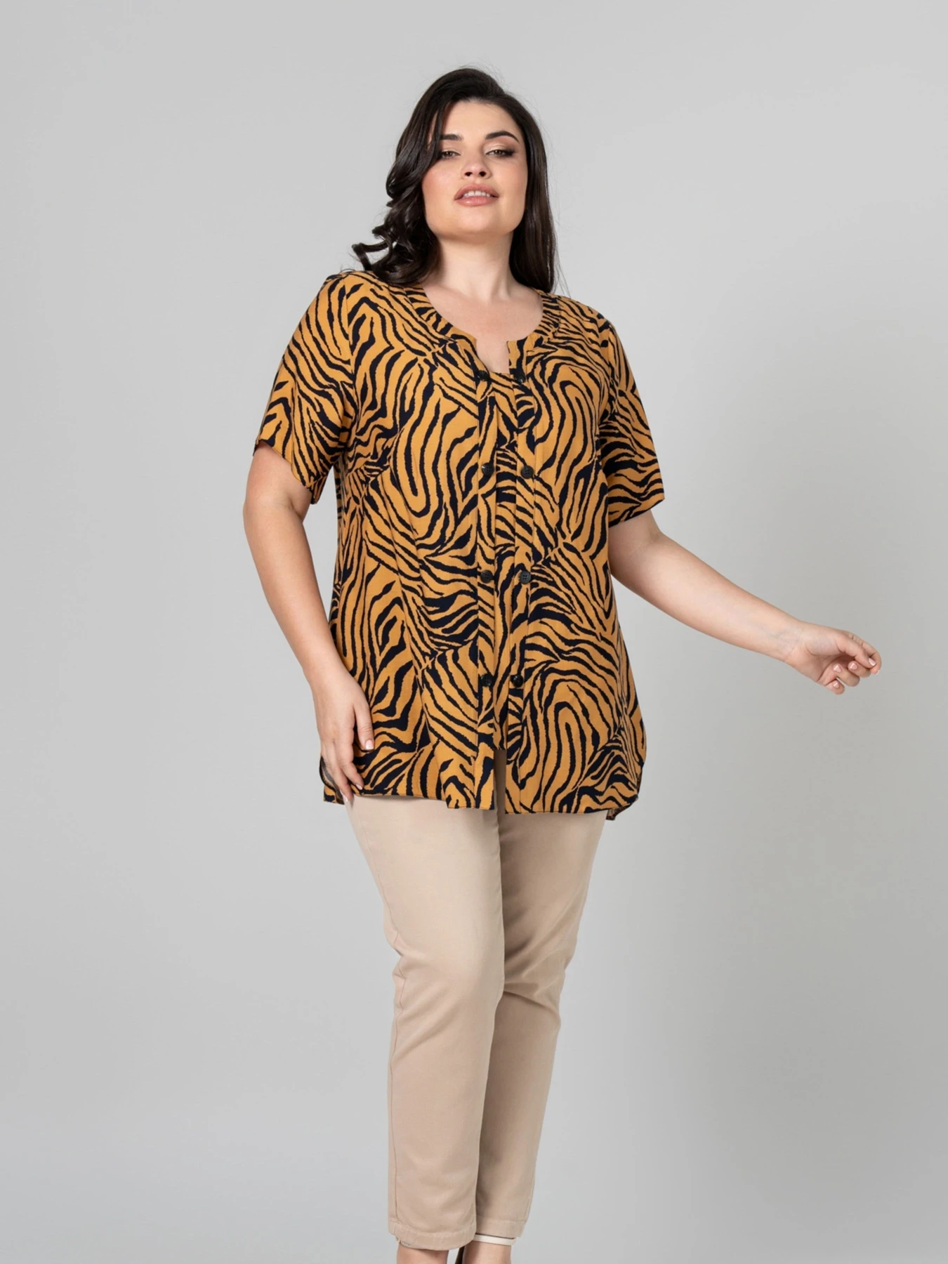 Сорочки All Posa модель ap101968p-leopard Фото