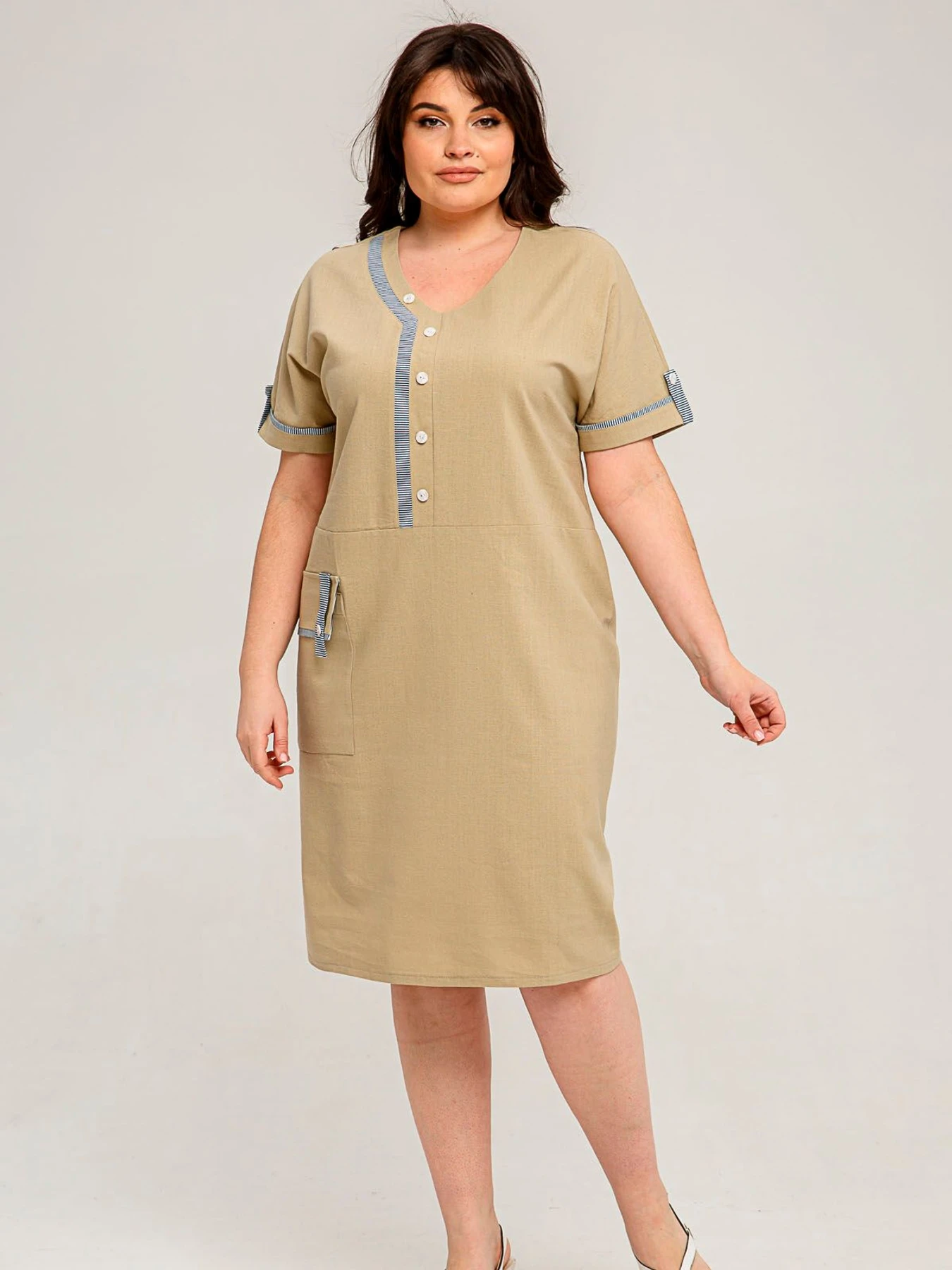 Сукні All Posa модель ap101407p-bezhevij Фото