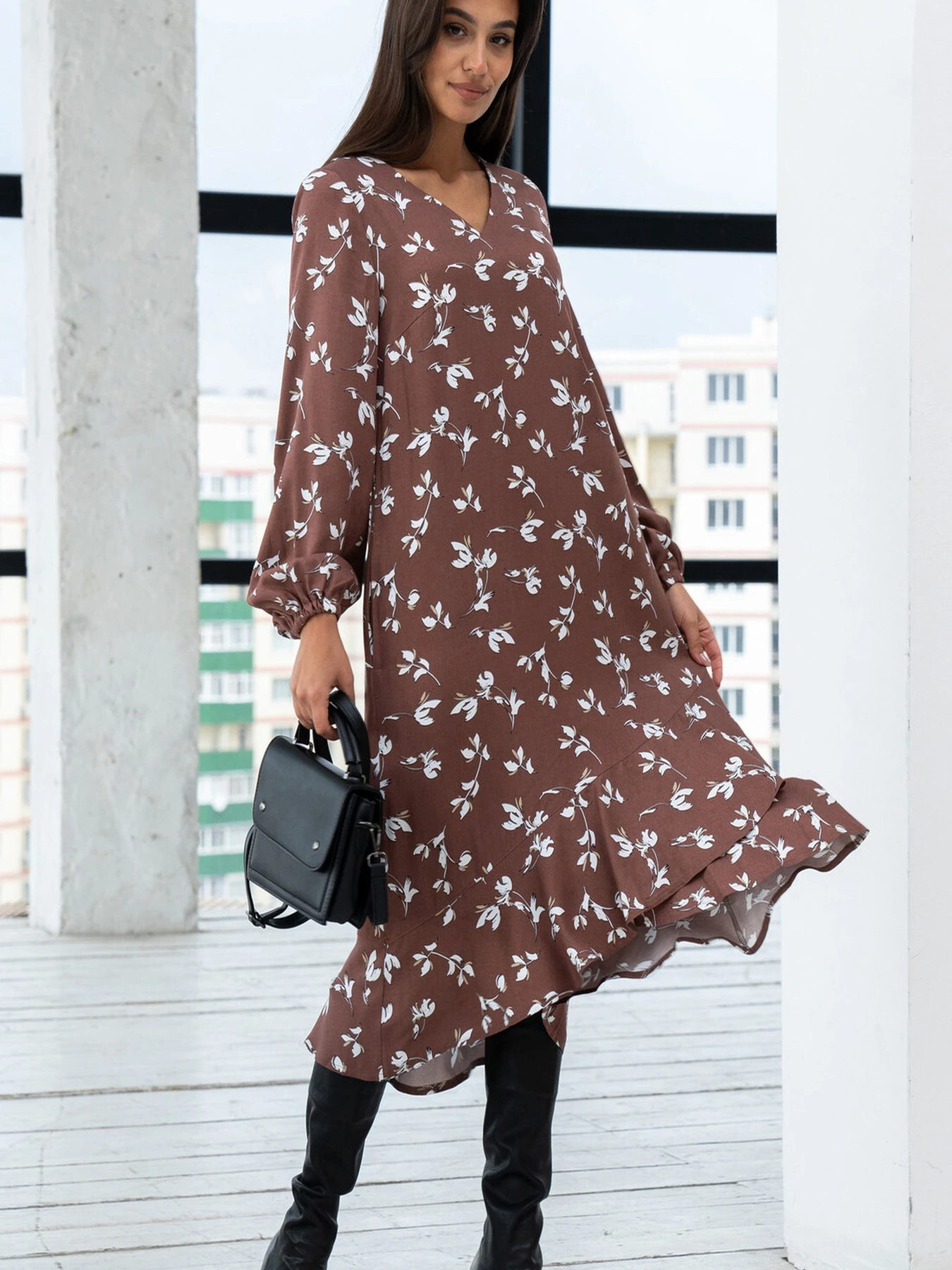 Платья RiMari модель 2324-shokolad-print Фото