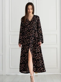 Платья RiMari модель 2121-chornij-print Платья RiMari модель 2121-chornij-print Фото