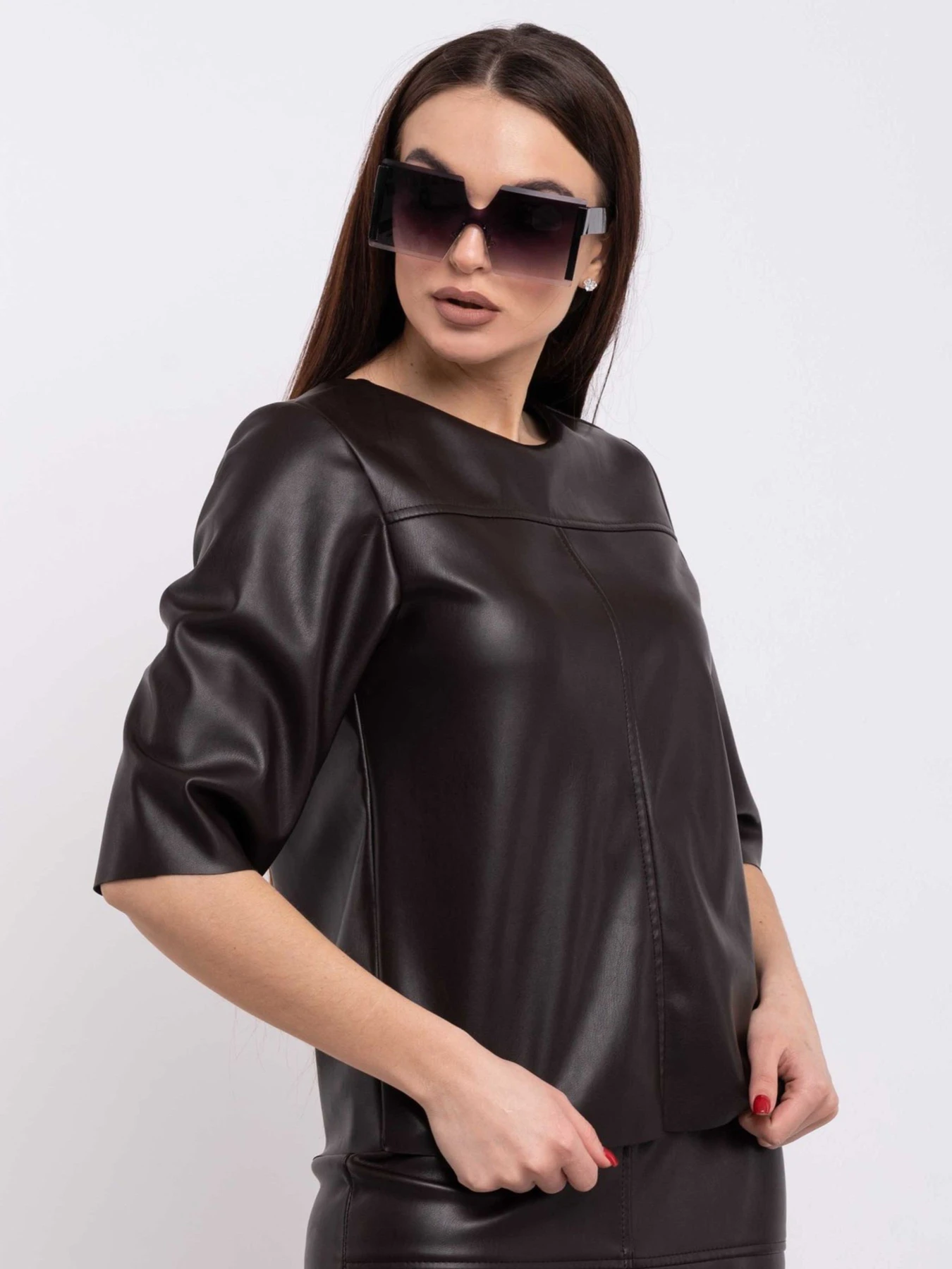 Рубашки RiMari модель 0320-grkij-shokolad Рубашки RiMari модель 0320-grkij-shokolad Фото