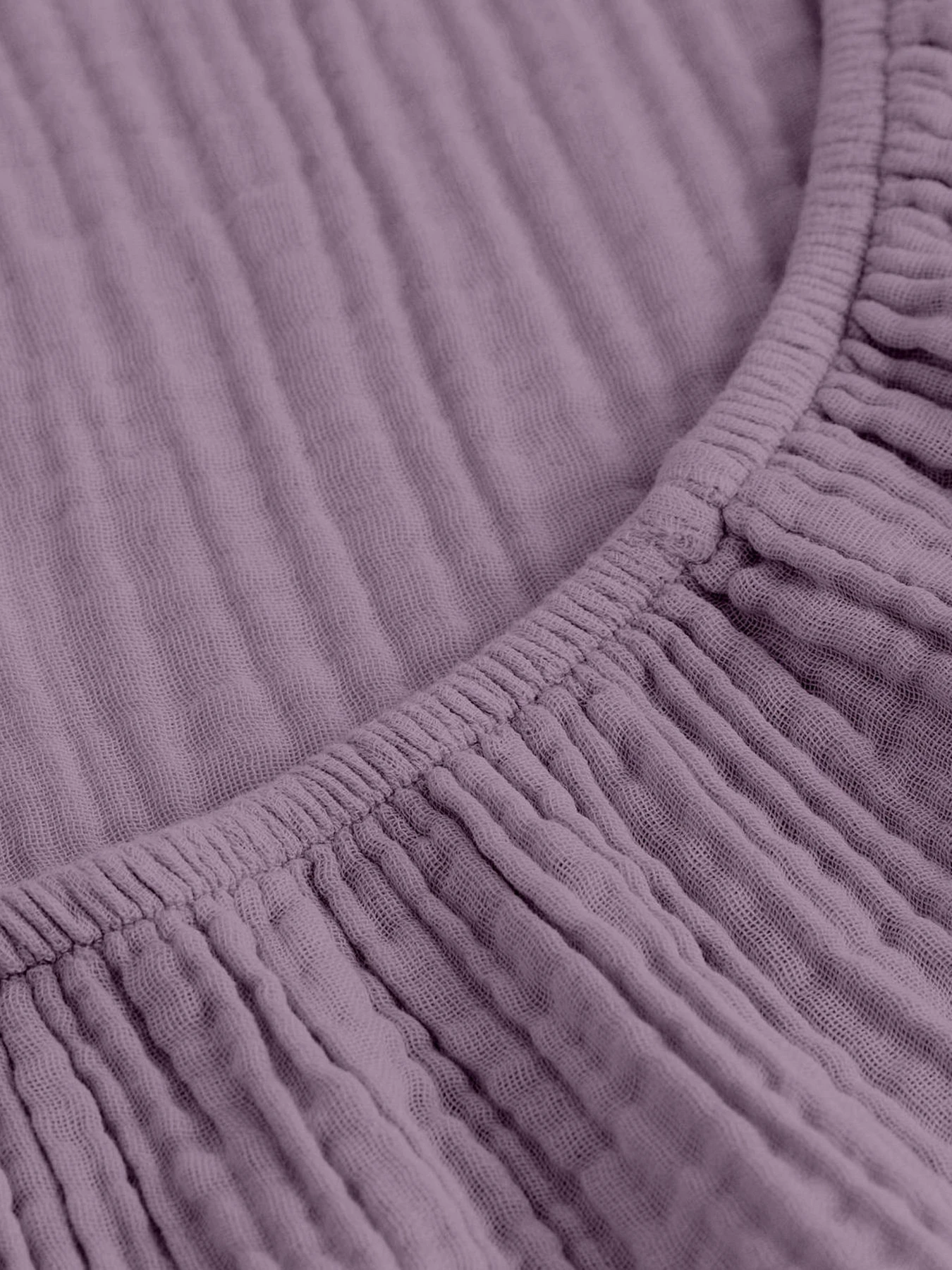 Простирадло на резинці муслін LAVANDER Cosas модель 42MuslinFourLayer_Lavander_60x120x12 Простирадло на резинці муслін LAVANDER Cosas модель 42MuslinFourLayer_Lavander_60x120x12 Фото
