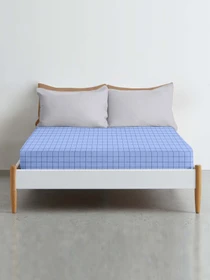 Простирадло на резинці ранфорс BLUE GEOMETRY Cosas модель CellAshblue-6439_120 Фото