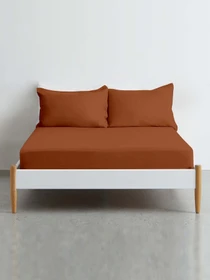 Простынь на резинке ранфорс СINNAMON Cosas модель Cinnamon122_100x200x20 Фото