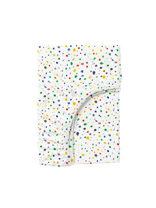 Простынь на резинке ранфорс DOTS Cosas модель ColorBlotsV6-6662_120 Фото