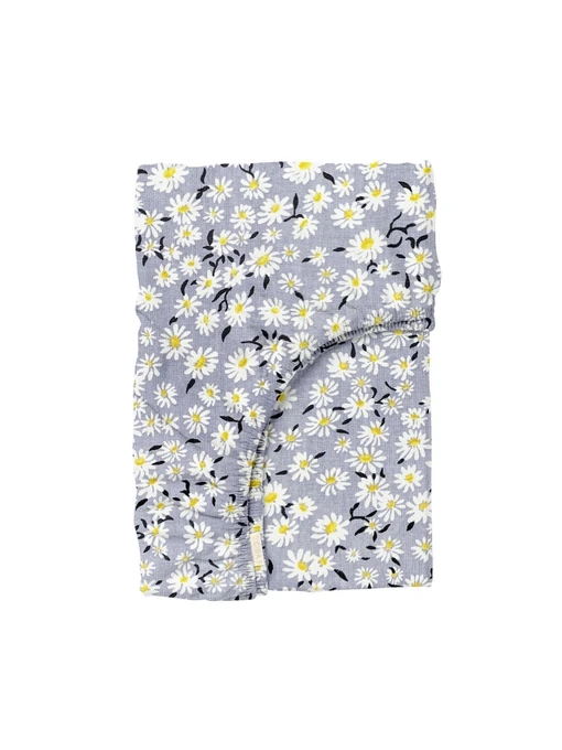 Простынь на резинке ранфорс CHAMOMILE Cosas модель Daisy_120 Фото