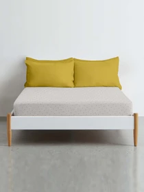 Простынь на резинке ранфорс MINI DOTS Cosas модель DotsGreyBeige_120 Фото
