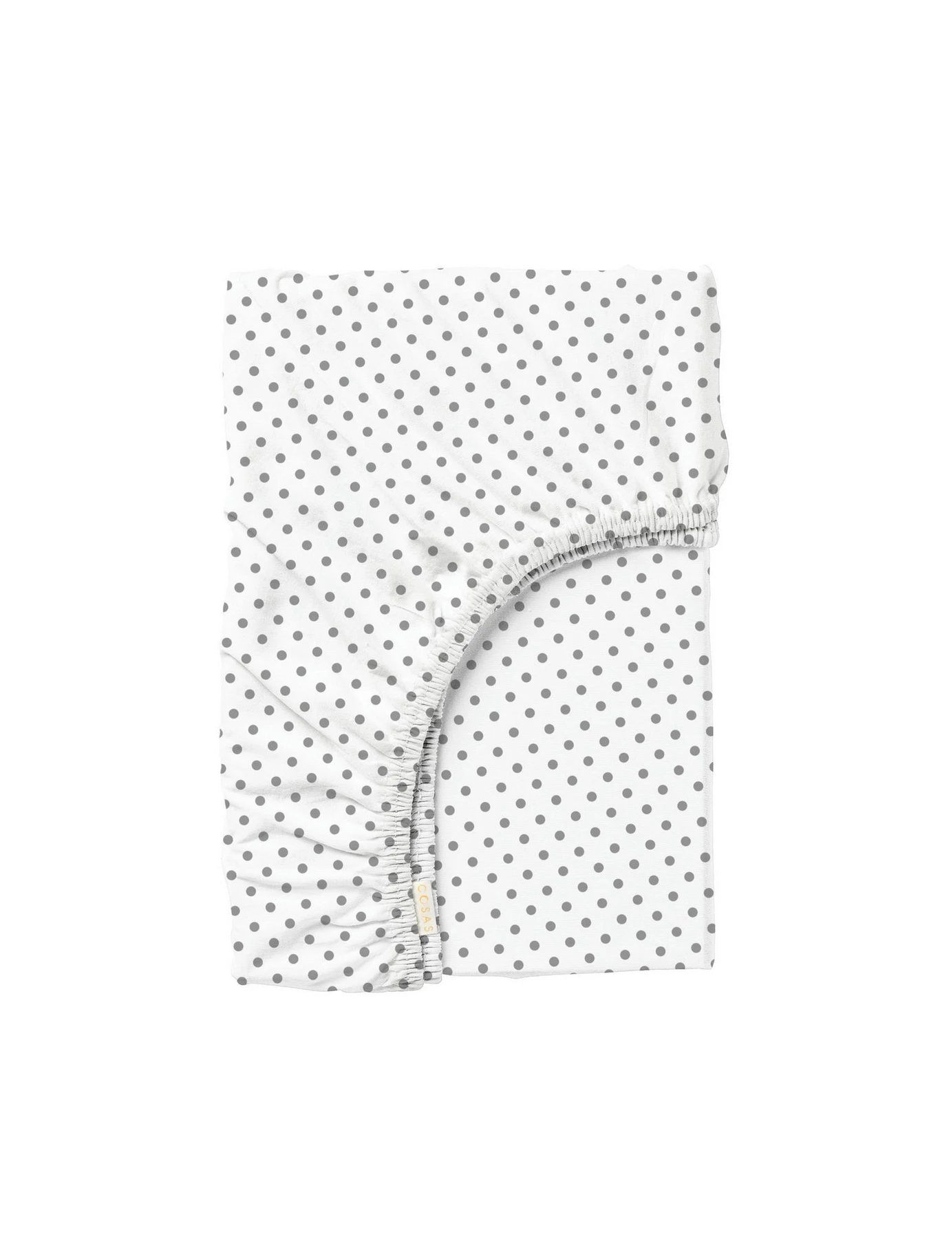 Простынь на резинке ранфорс GREY DOTS Cosas модель DotsGreyWhite_100x200x20 Фото