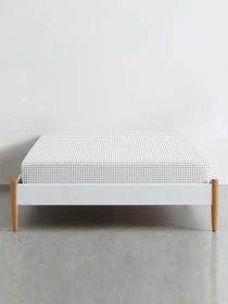Простынь на резинке ранфорс GREY DOTS Cosas модель DotsGreyWhite_100x200x20 Фото