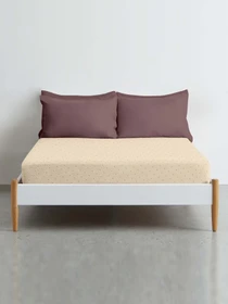 Простирадло на резинці ранфорс MINI DOTS Cosas модель DropChocoBeige_120 Фото