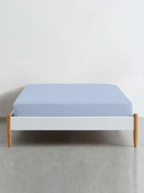 Простынь на резинке ранфорс BLUE DOTS Cosas модель DropLightBlue-4003_120 Фото