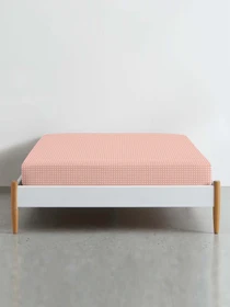 Простирадло на резинці ранфорс BLUSH DOTS Cosas модель DropPudra_120 Фото