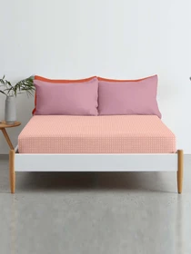 Простирадло на резинці ранфорс BLUSH DOTS Cosas модель DropPudra_120 Фото