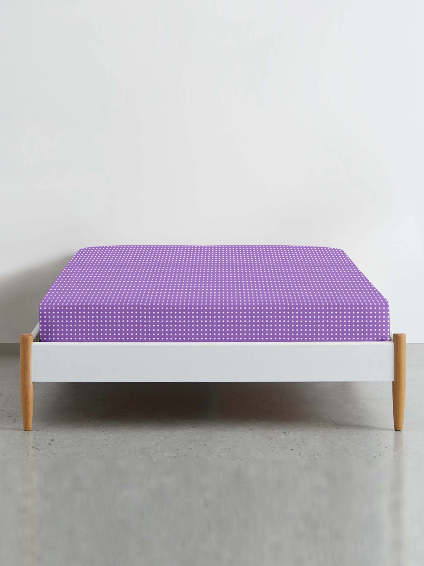 Простынь на резинке ранфорс DOTS Cosas модель DropViolet_100x200x20 Фото
