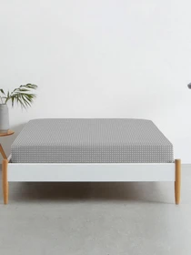 Простынь на резинке ранфорс GREY DOTS Cosas модель DropWhiteGrey_100x200x20 Фото