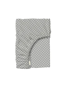 Простирадло на резинці ранфорс GREY DOTS Cosas модель DropWhiteGrey_100x200x20 Фото
