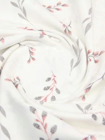 Простирадло на резинці фланель PINE BRANCHLETS Cosas модель Flannel_BudRoseGray_60x120x12 Фото