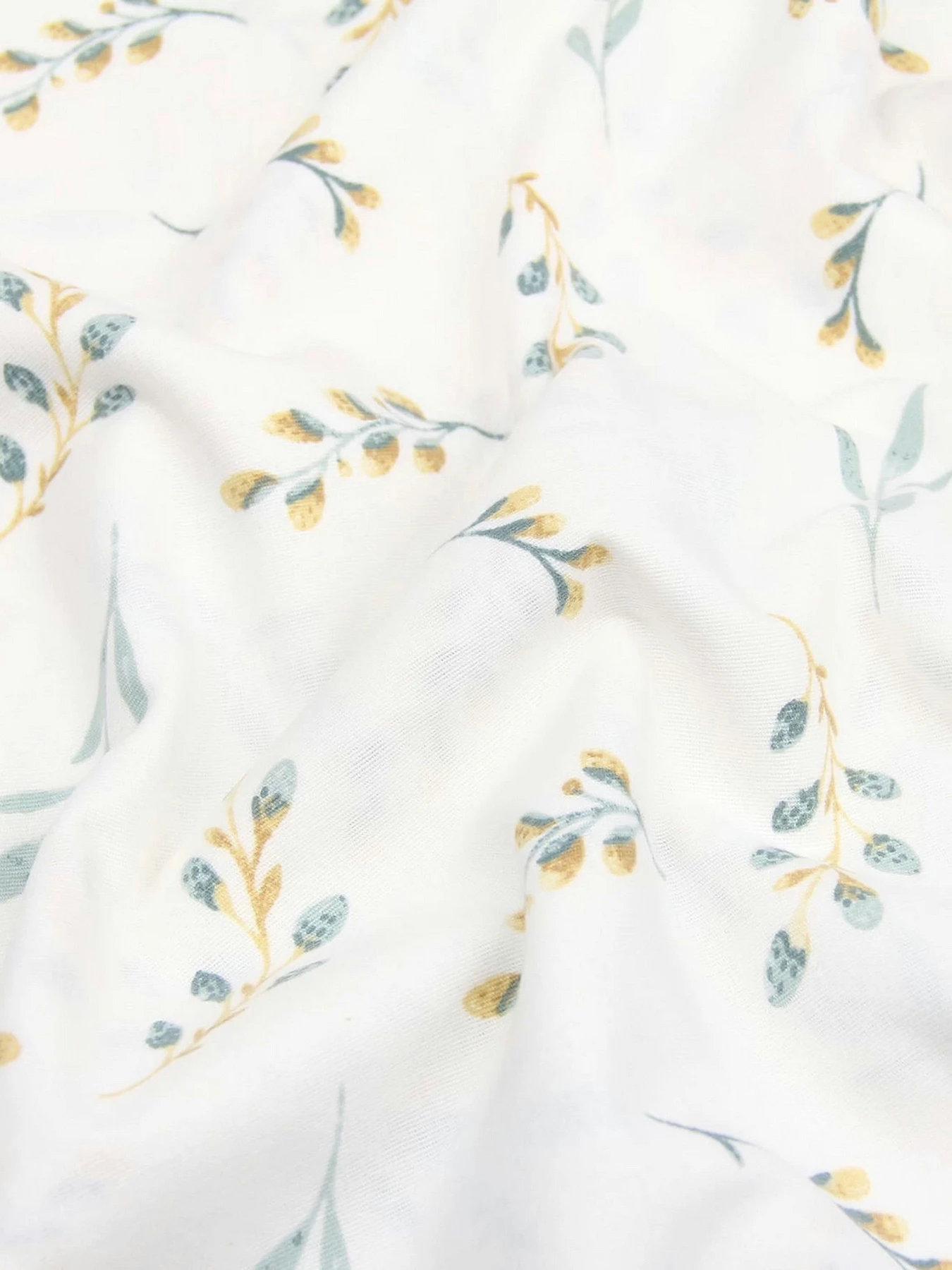 Простирадло на резинці фланель PINE BRANCHLETS Cosas модель Flannel_BudYellowMint_60x120x12 Простирадло на резинці фланель PINE BRANCHLETS Cosas модель Flannel_BudYellowMint_60x120x12 Фото