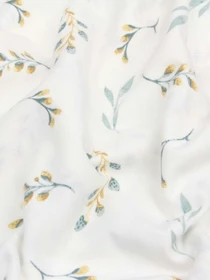 Простирадло на резинці фланель PINE BRANCHLETS Cosas модель Flannel_BudYellowMint_60x120x12 Фото