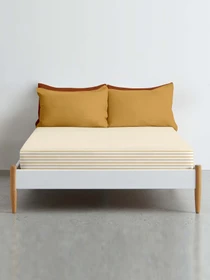 Простынь на резинке ранфорс BISCUIT LINE Cosas модель LineBeige-5046_120 Фото