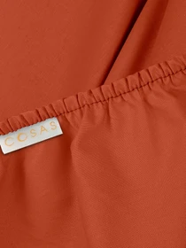 Простынь на резинке ранфорс RUST Cosas модель Orange103_120x200x20 Фото