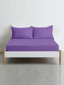 Простынь на резинке ранфорс LAVENDER Cosas модель PlumLight_100x200x20 Фото