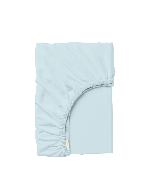 Простынь на резинке ранфорс SKYER Cosas модель Ranfors58_LightBlue_70x140x12 Фото