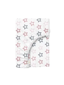 Простынь на резинке ранфорс STARFALL Cosas модель StarsClGreyRose_100x200x20 Фото