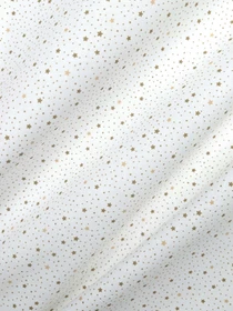 Простынь на резинке ранфорс GOLDEN STARS Cosas модель StarsDotsBeigeWhite_120 Фото