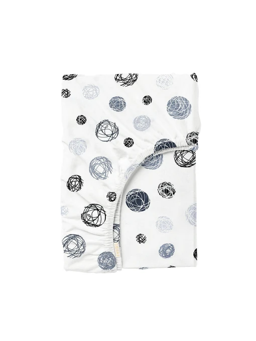 Простирадло на резинці ранфорс THREAD BALLS GREY Cosas модель ThreadBallsGrey_120 Фото
