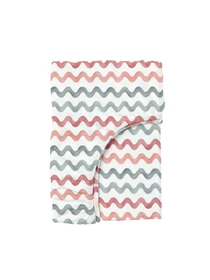 Простынь на резинке ранфорс ROSE WAVE Cosas модель WaveGreyRose_120x200x20 Фото