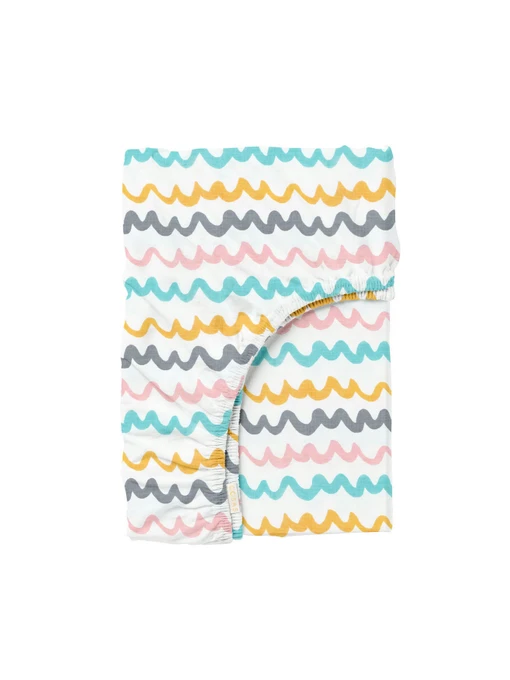 Простирадло на резинці ранфорс WAVY LINES Cosas модель WavyLinesColor_120 Фото